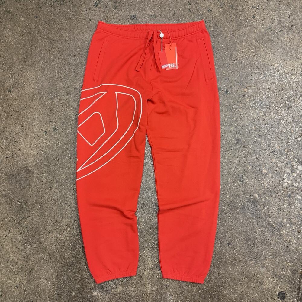 Diesel Red Sweatpants Joggers XXL For Successful Living Logo NWT